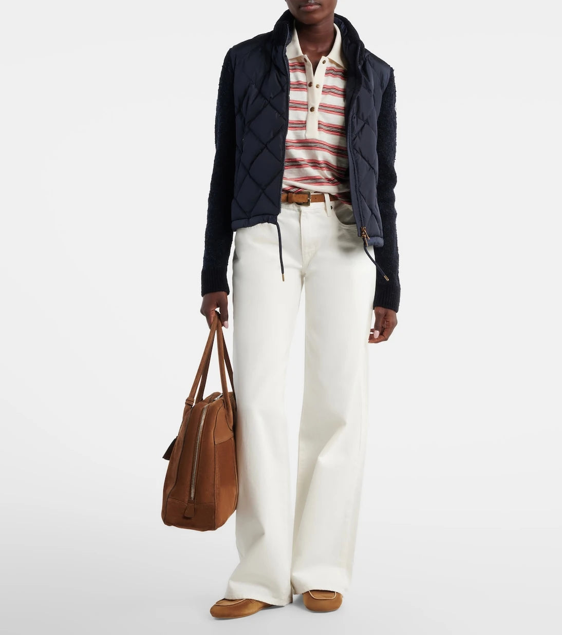 Moncler - Down-paneled cotton-blend cardigan
