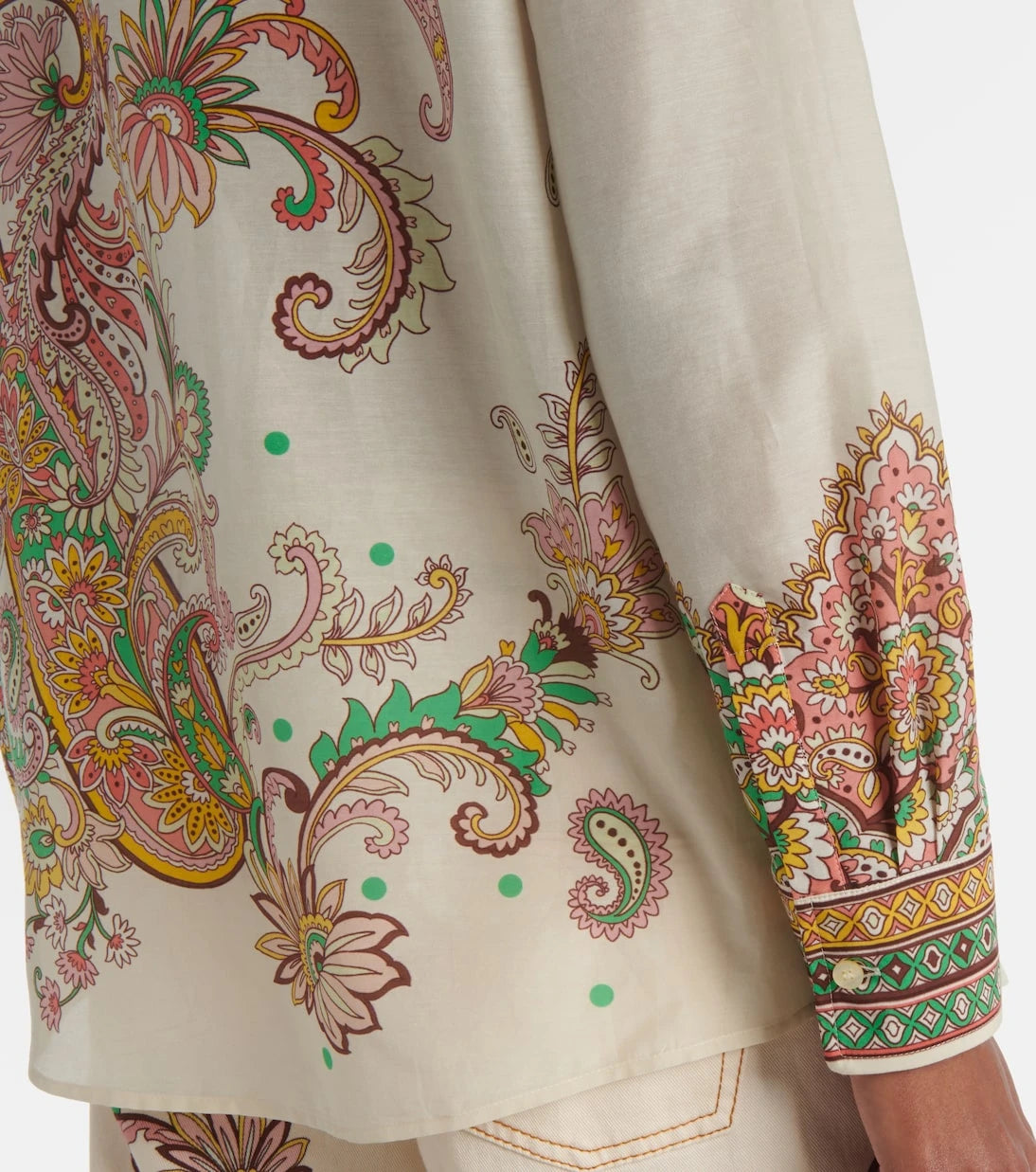 Etro - Printed cotton and silk shirt