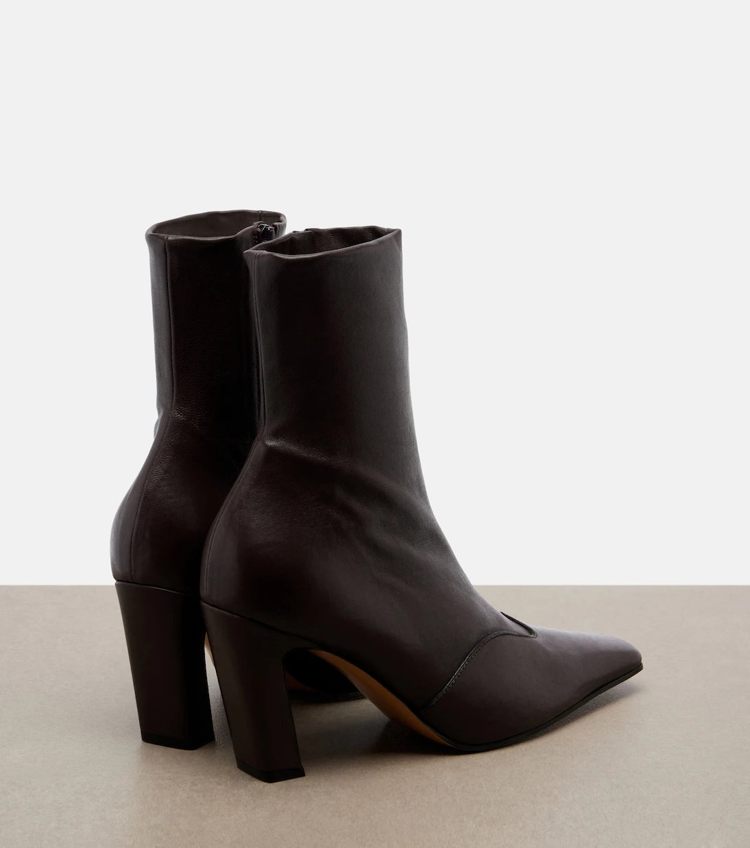 Khaite - Nevada leather ankle boots