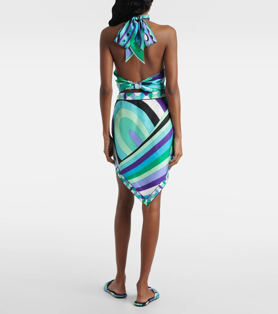 Pucci - Iride printed silk mini skirt
