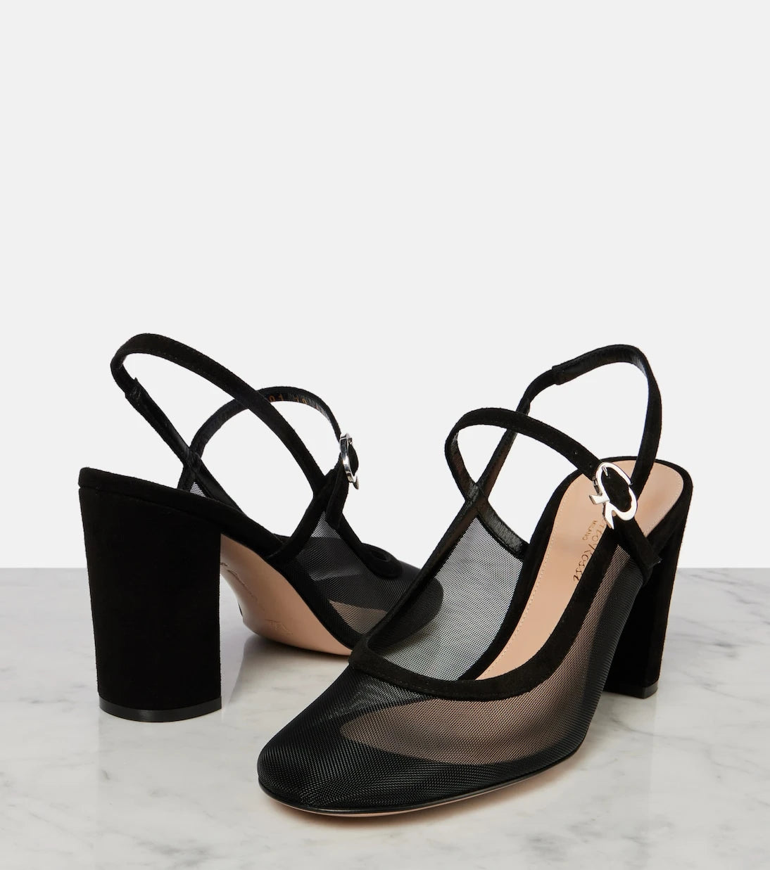 Gianvito Rossi - Francoise 85 leather slingback pumps