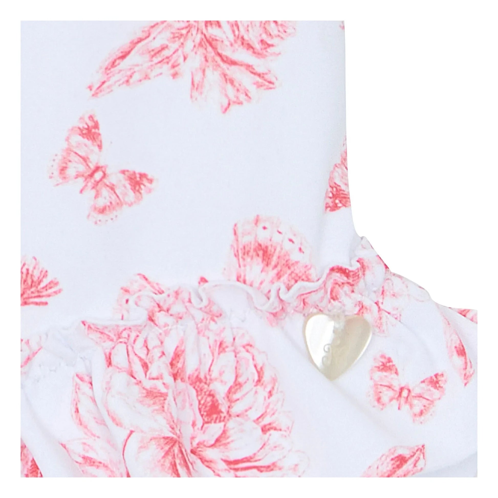 Tartine et Chocolat - Maillot de Bain Volants Fleuri | White