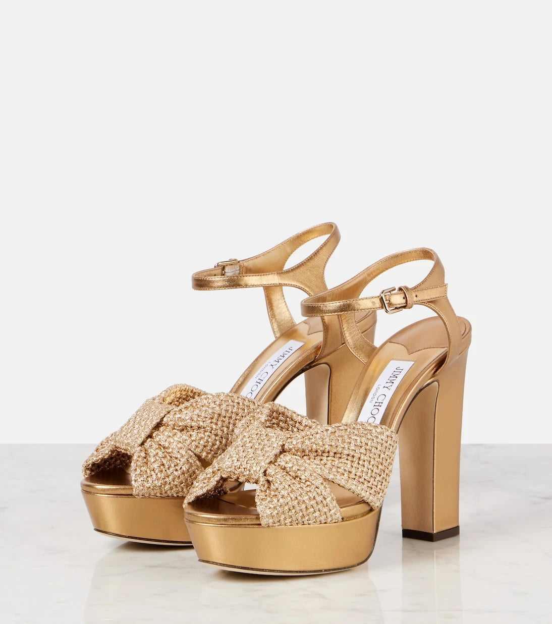 Jimmy Choo - Heloise 120 leather platform sandals