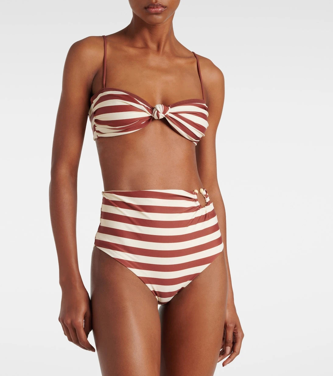 Johanna Ortiz - Striped high-rise bikini bottoms