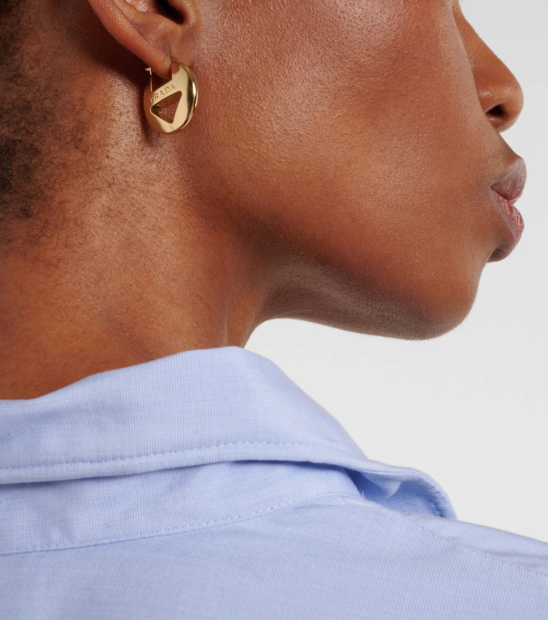Prada - Cutout logo earrings