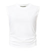 White Cotton-Modal West Tank
