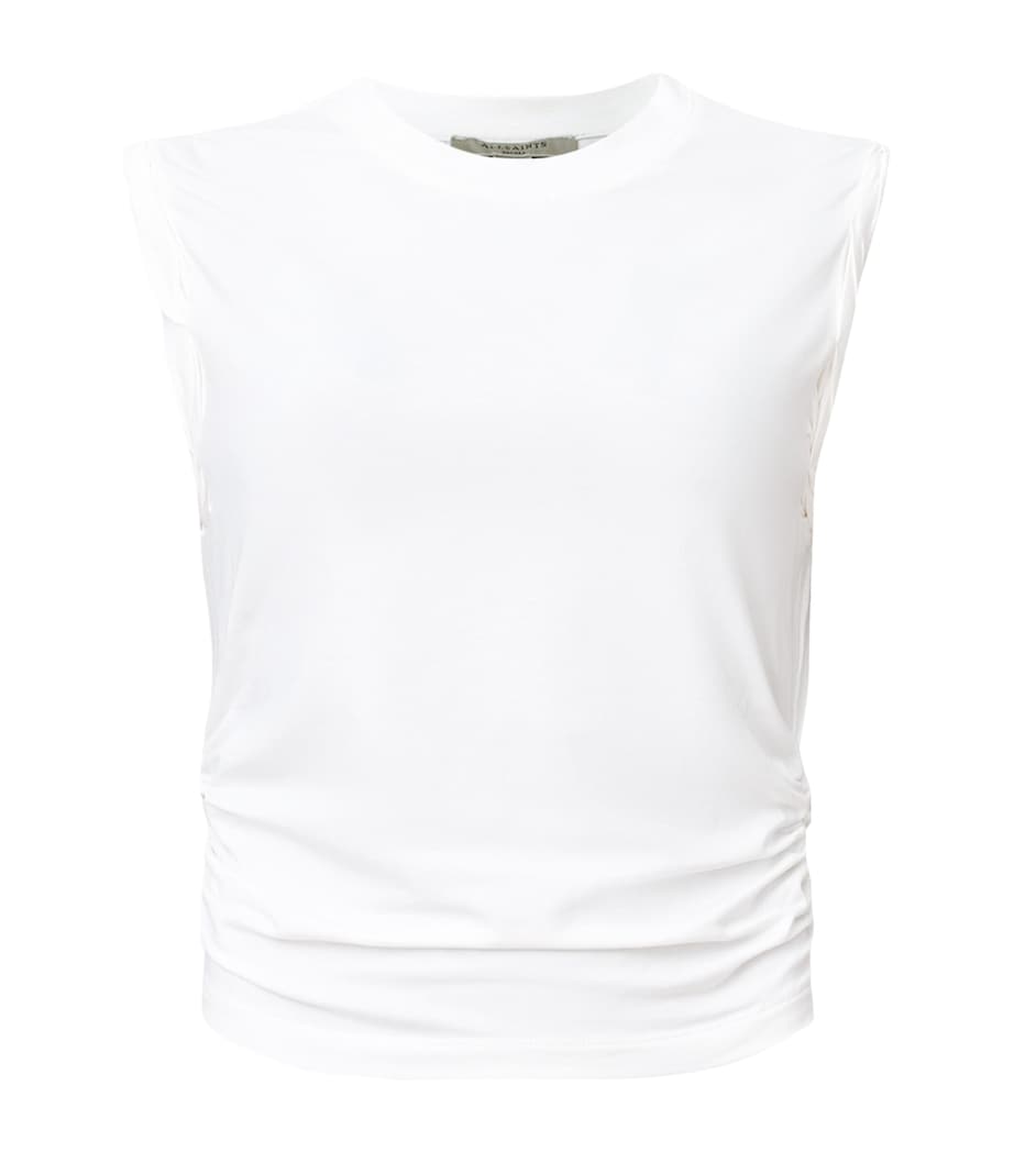 White Cotton-Modal West Tank
