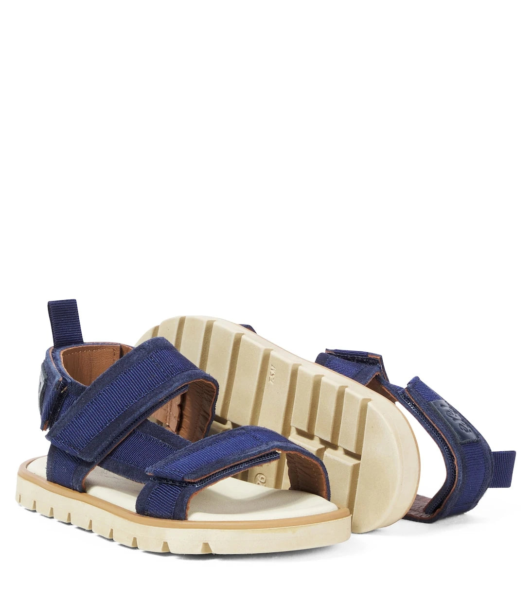 PèPè - Leather and grosgrain sandals