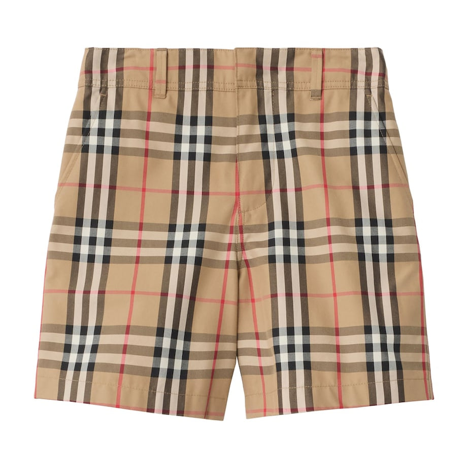 Burberry Kids Oxford Cotton Check Shorts (3-12 Years)