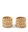 Cabana Magazine Set of 2 Rattan Sabbia Napkin Rings