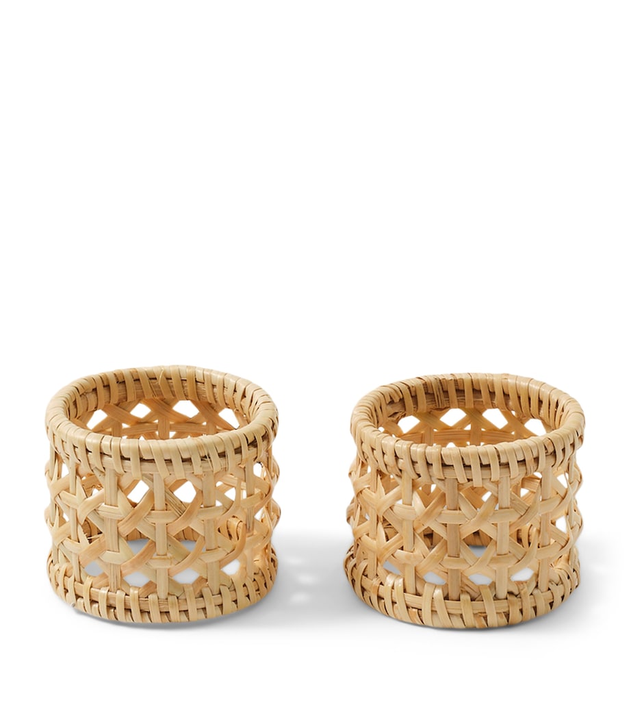 Cabana Magazine Set of 2 Rattan Sabbia Napkin Rings