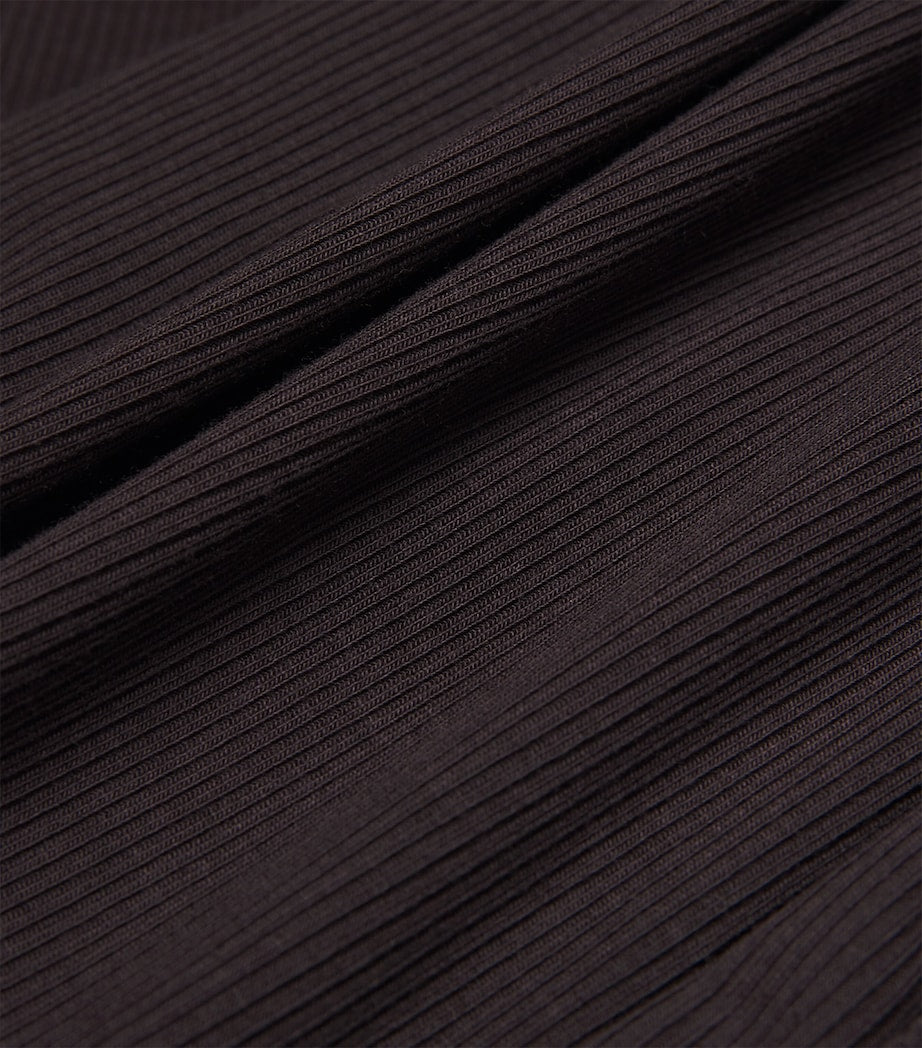 Skims Burgundy Soft Lounge Ribbed Pyjama Set