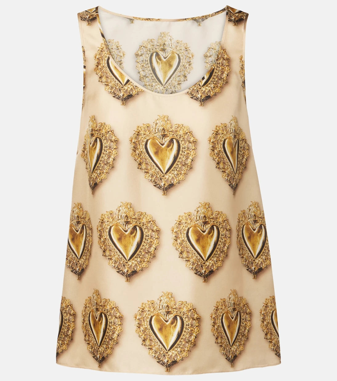 Dolce&Gabbana - Printed silk satin top