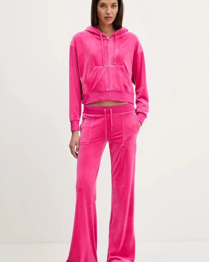 Juicy Couture BRENDAL Crop Oversized Kadife Sweatshirt