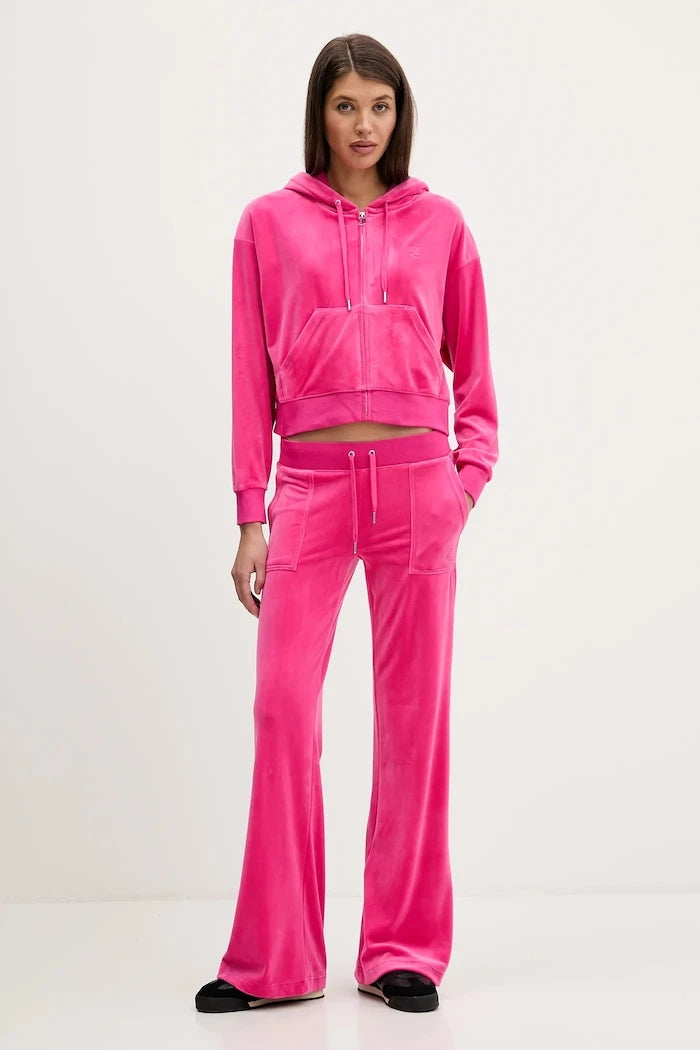 Juicy Couture BRENDAL Crop Oversized Kadife Sweatshirt