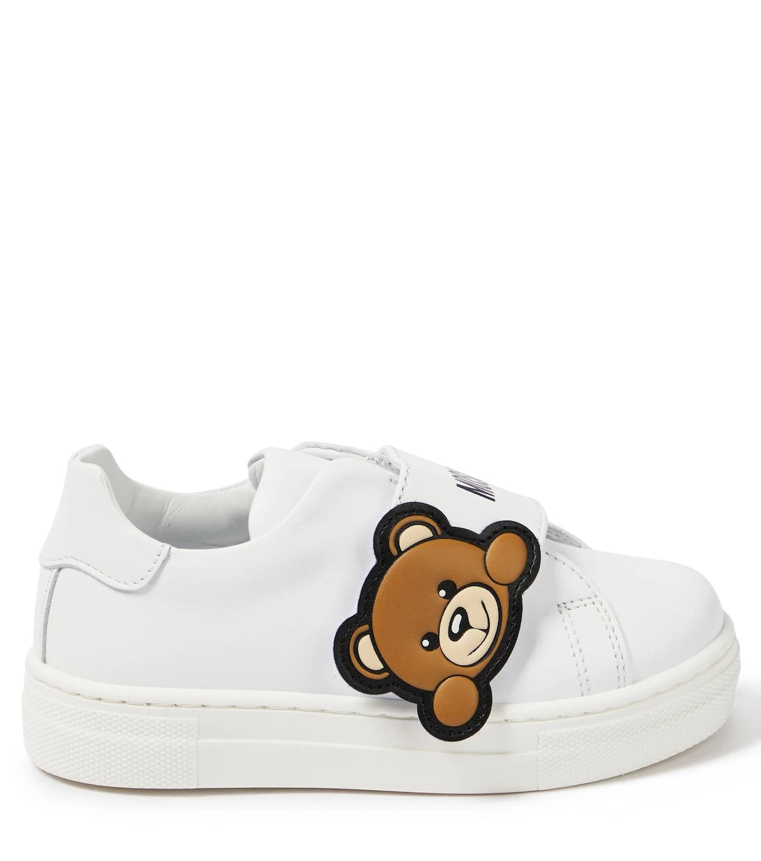 Moschino Kids - أحذية رياضية جلدية بشعار