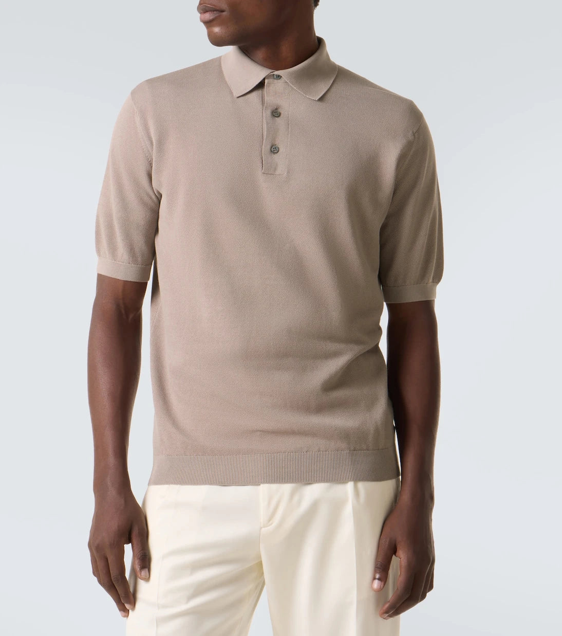 Lardini - Cotton piqué polo shirt