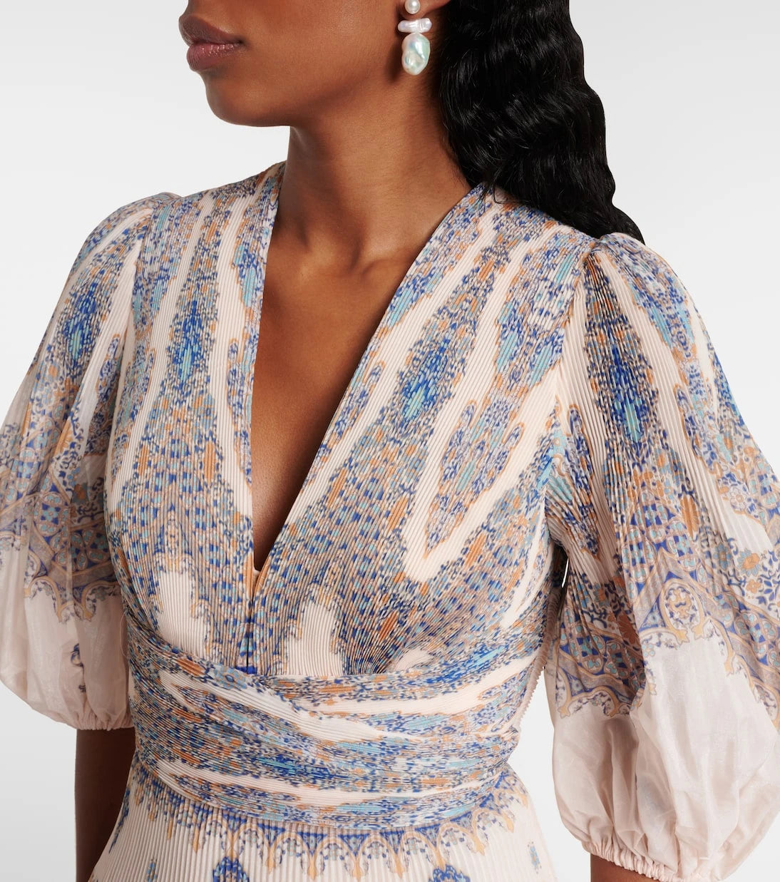Zimmermann - Paisley pleated minidress