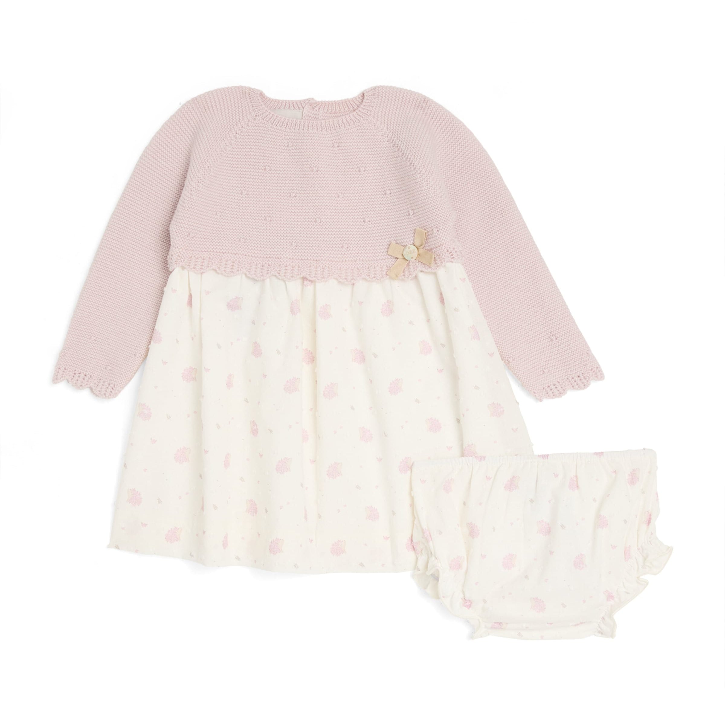 Paz Rodriguez Cotton-Blend Knitted Dress and Bloomers Set (12 Months)