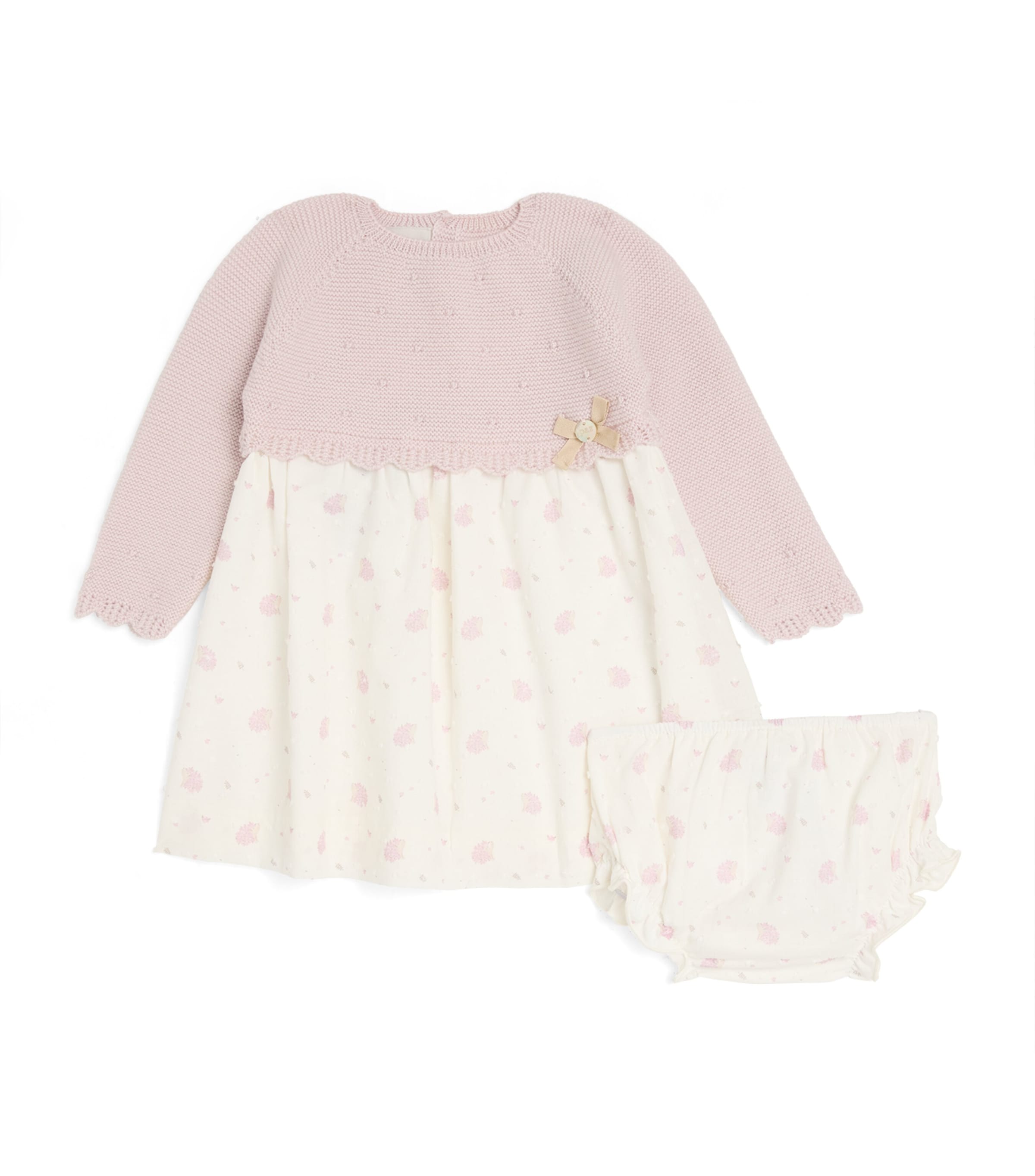 Paz Rodriguez Cotton-Blend Knitted Dress and Bloomers Set (12 Months)