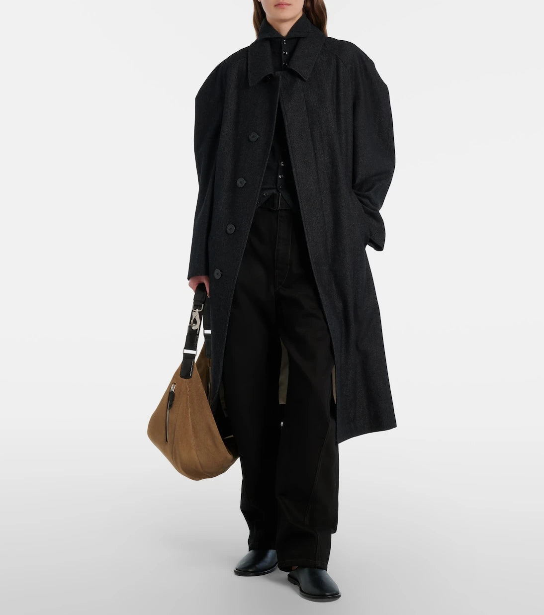 Lemaire - Quiver Small suede shoulder bag