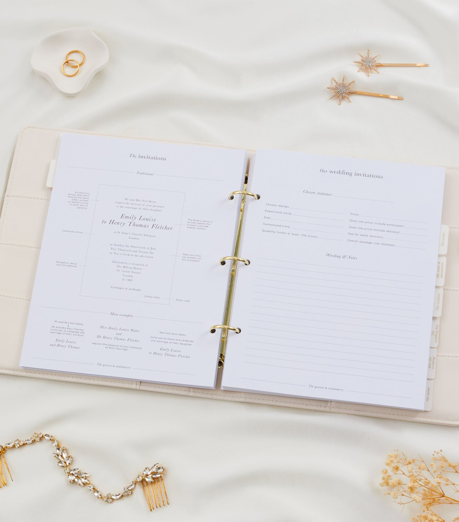 Blush and Gold Our Wedding Planner Binder