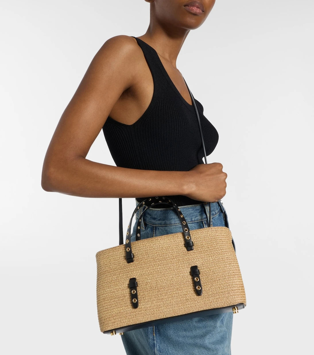 Alaïa - Mina 25 Medium woven tote bag