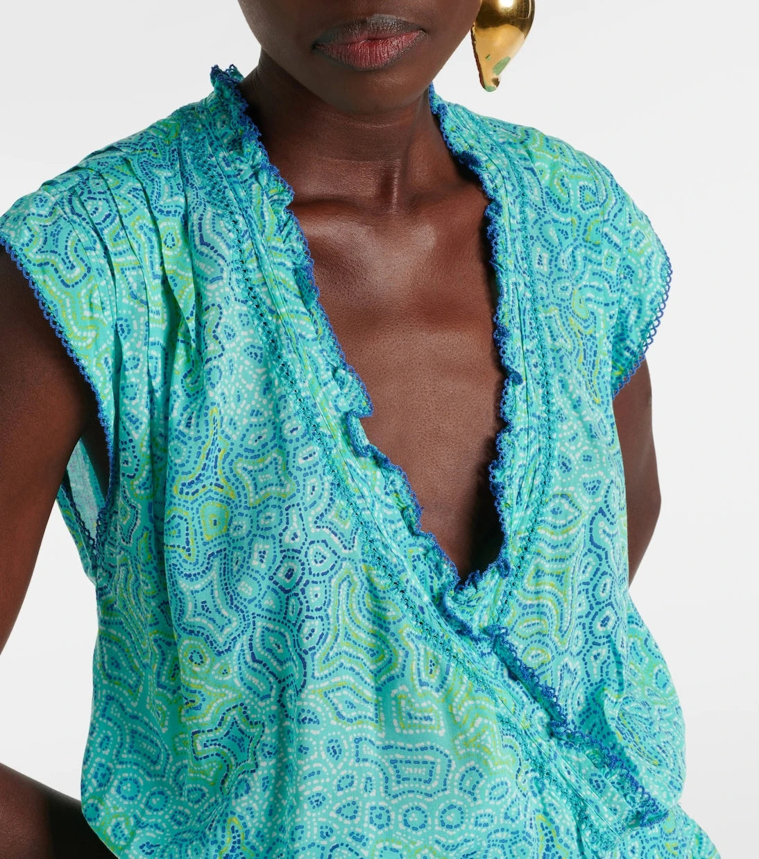 Poupette St Barth - Estelle printed ruffled minidress