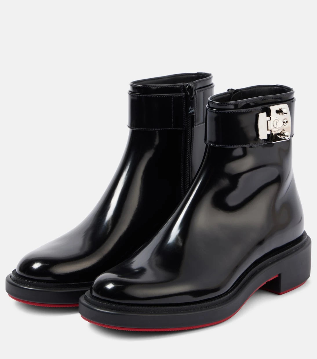 Christian Louboutin - حذاء الكاحل Urban Booty Lock من الجلد المصقول