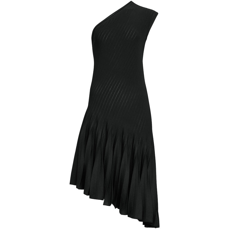 Alaïa Black Asymmetric Mini Dress