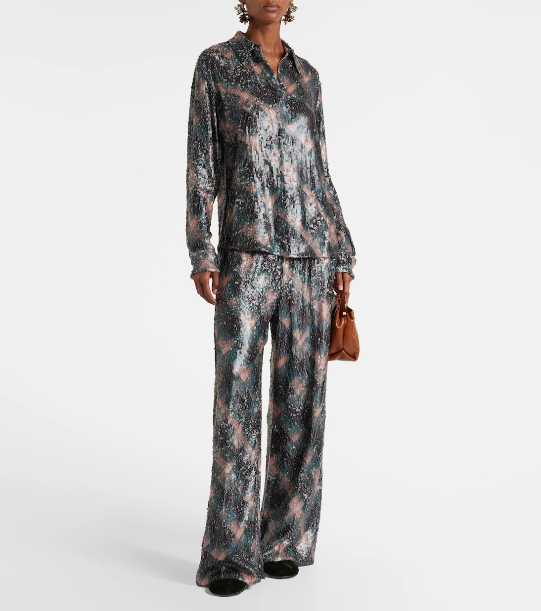 Dries Van Noten - 95 kadife dolgu topuklar