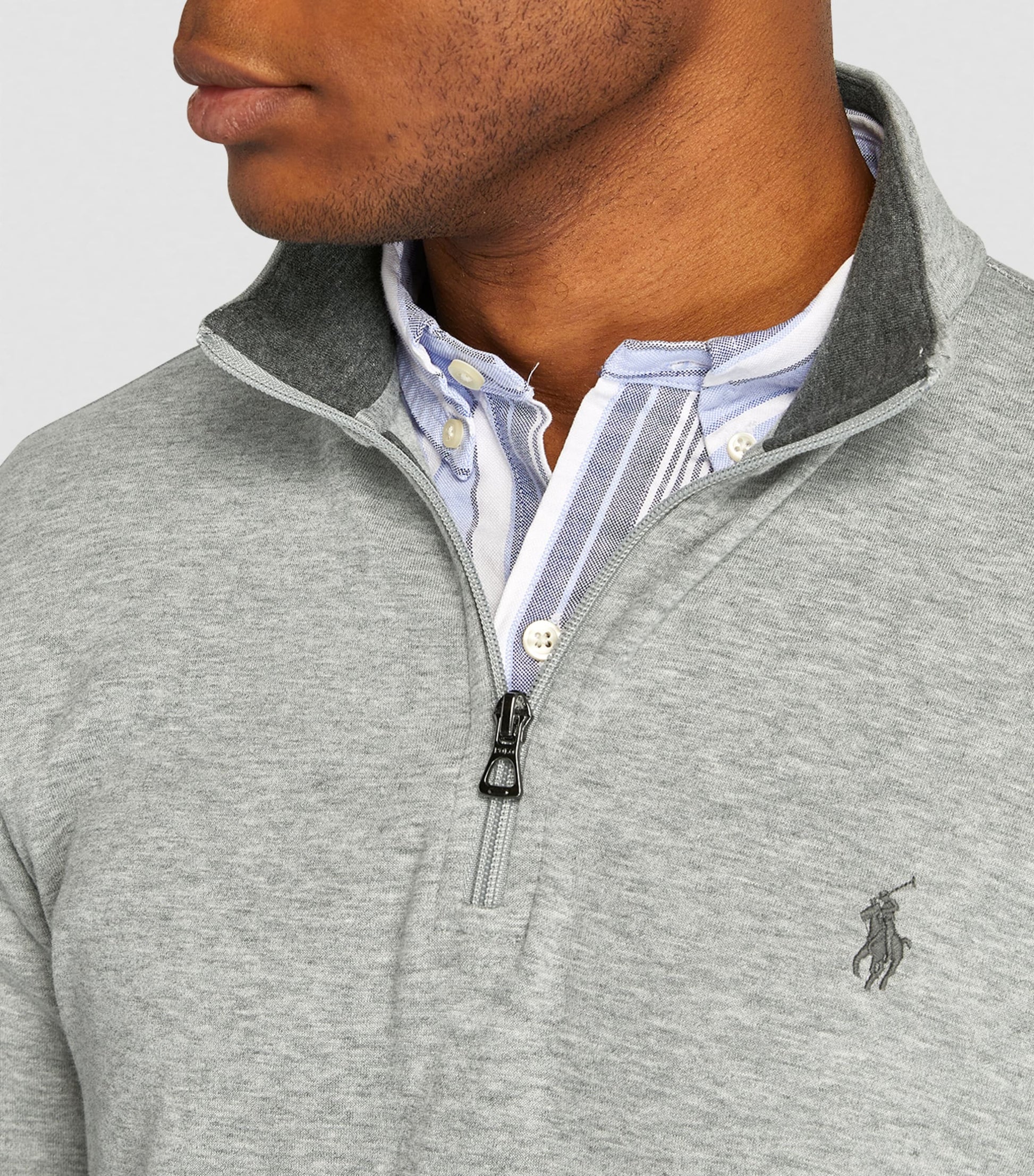 Polo Ralph Lauren Grey Quarter-Zip Sweatshirt