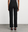Skims Black High-Waist Pintuck Straight Leg Trousers