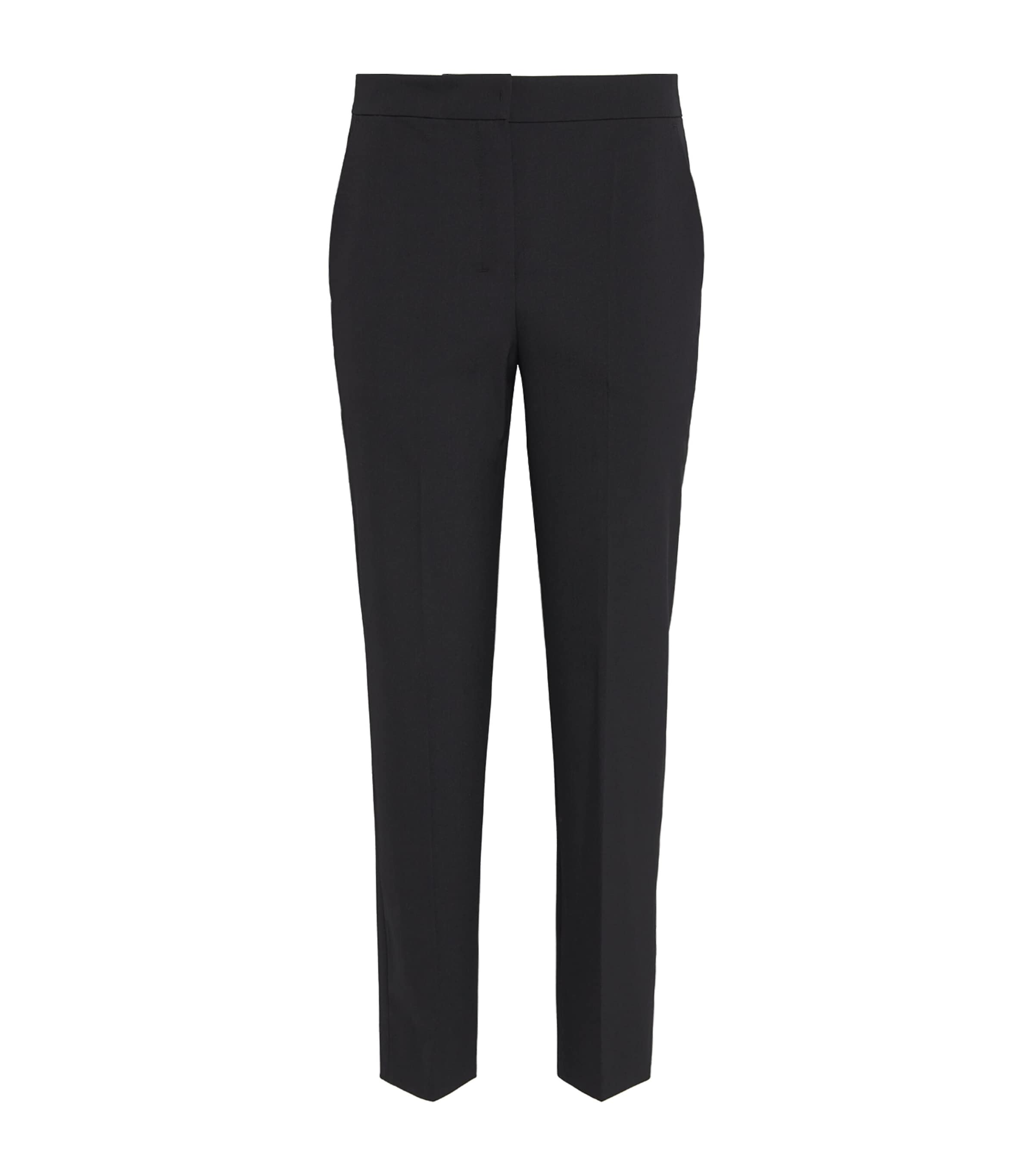 Max Mara Black Gabardine Slim Trousers
