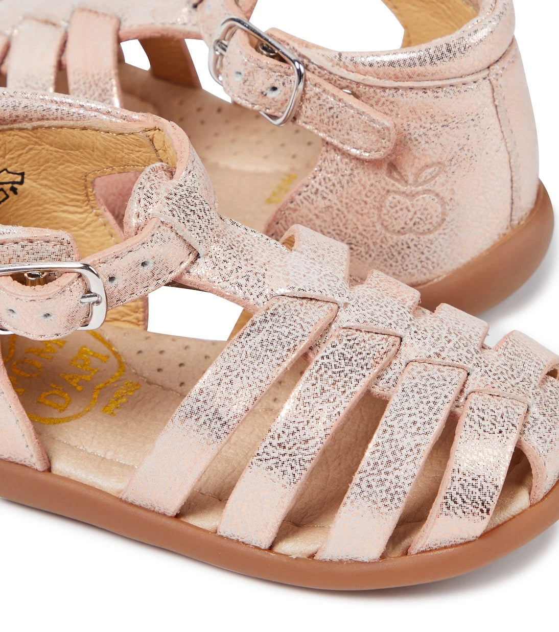 Pom d'Api - Baby Stand-Up Strap leather sandals