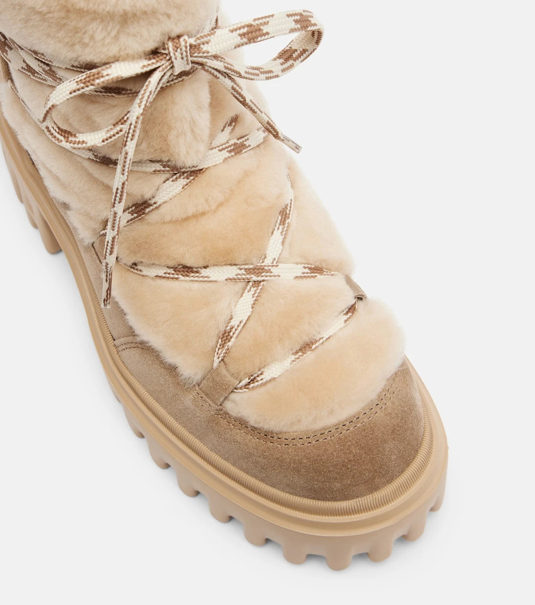 Hogan - Shearling and suede ankle boots