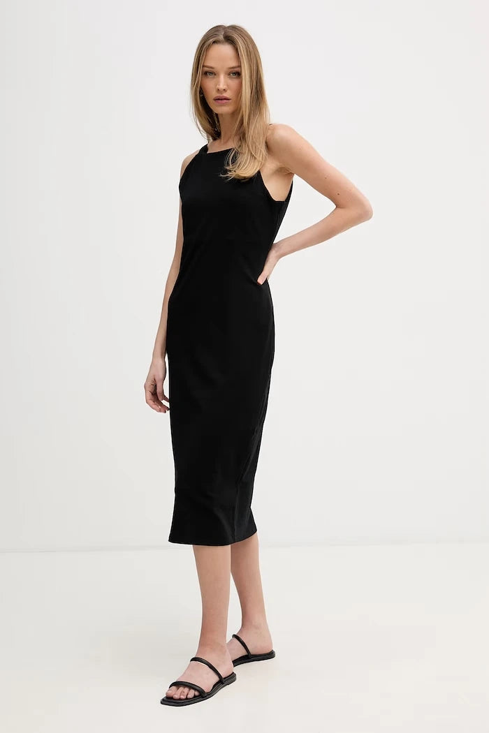 DKNY рокля от памук с еластан