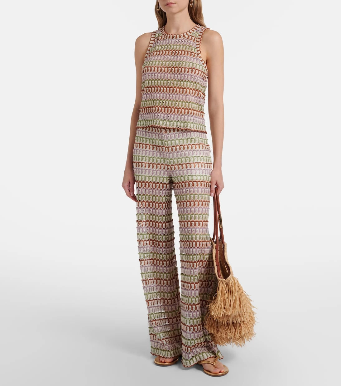 Veronica Beard - Fatima crochet wide-leg pants