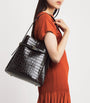 Toteme Brown Leather Croc-Embossed Bucket Shoulder Bag