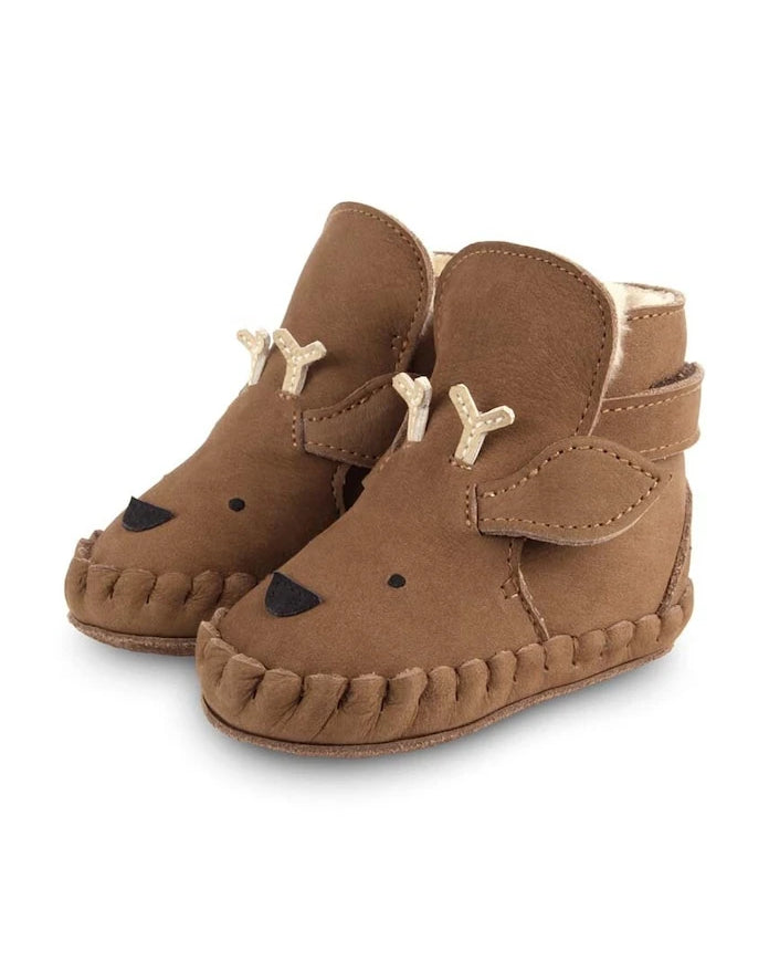 Бебешки кожени обувки Donsje Kapi Special Booties Stag