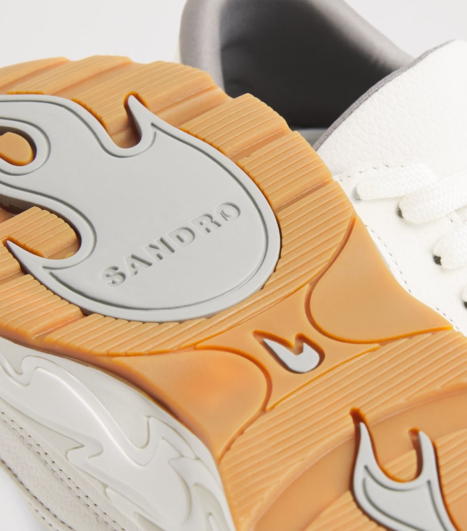 Beige Flame Sneakers