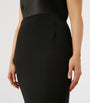 Marina Rinaldi Black Cady Pencil Midi Skirt