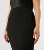Black Cady Pencil Midi Skirt