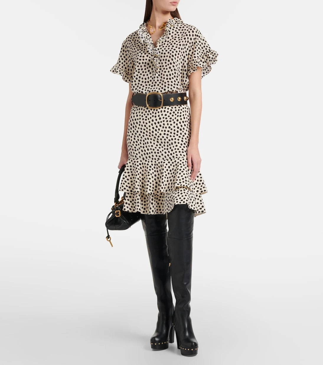Chloé - Polka-dot silk crêpe de chine top