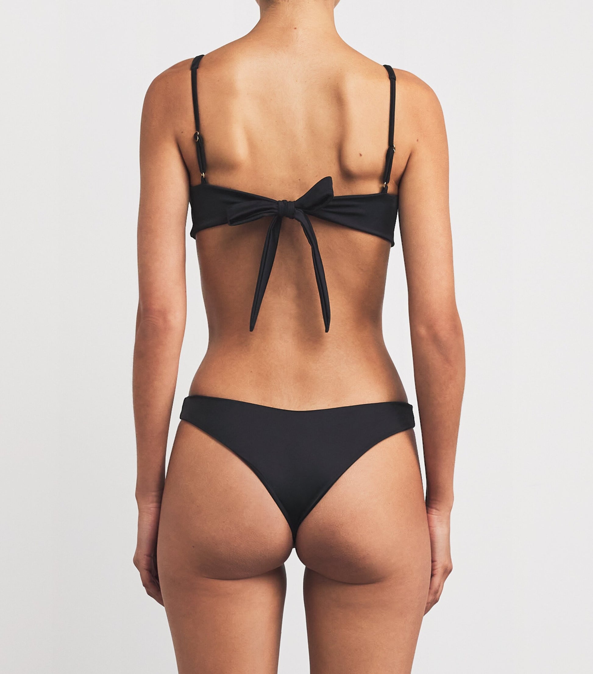 AWAY THAT DAY Black Fiji Bikini Bottoms