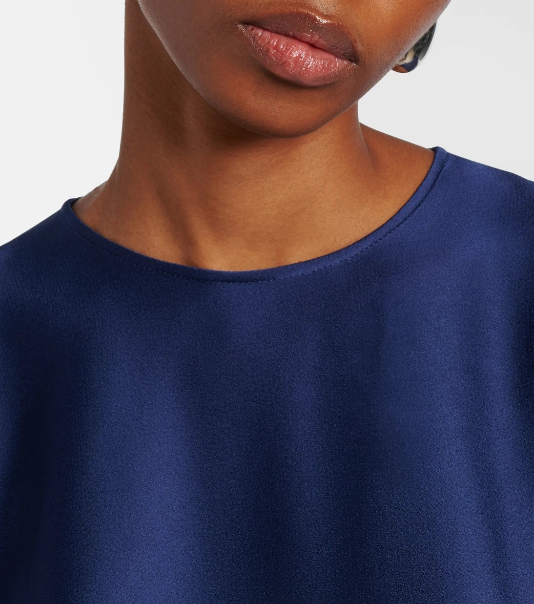 Stella McCartney - Faux pearl-embellished satin top