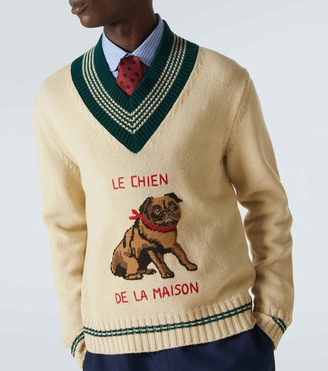 Valentino - Wool jacquard sweater