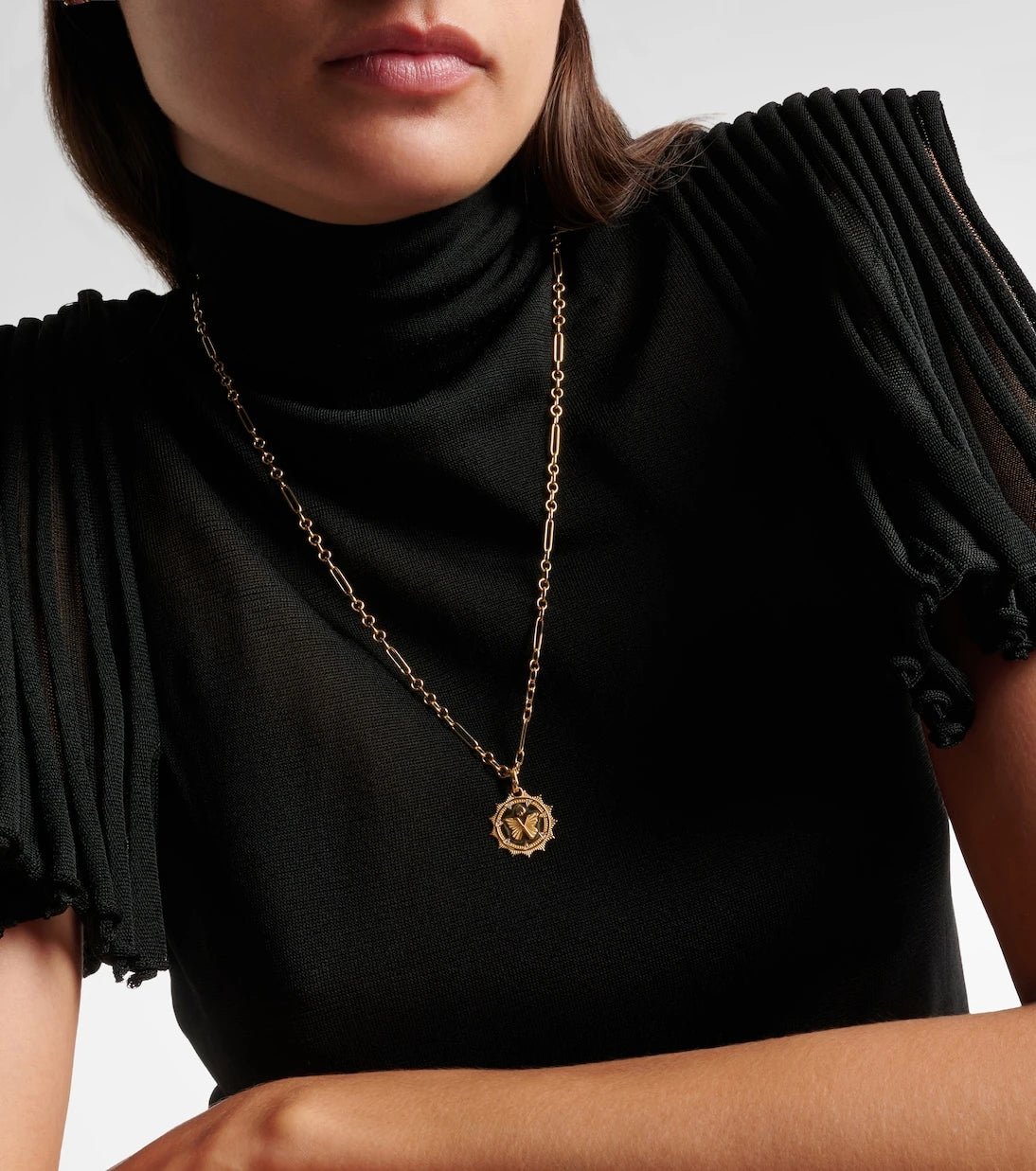 FoundRae - Reverie Medium 18kt gold pendant with diamonds