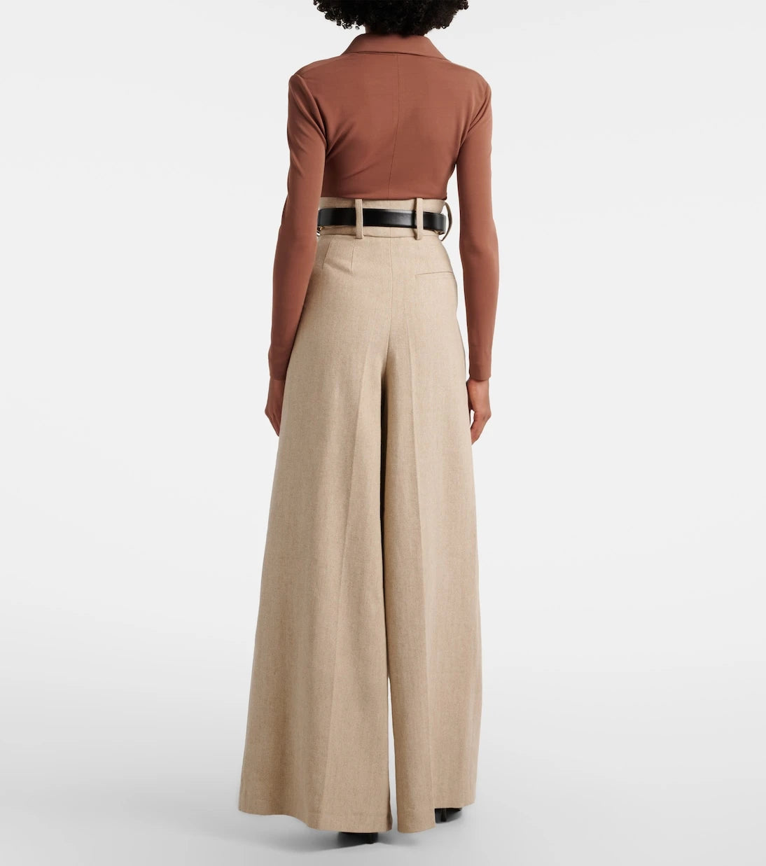 Elie Saab - Linen and cotton canvas wide-leg pants