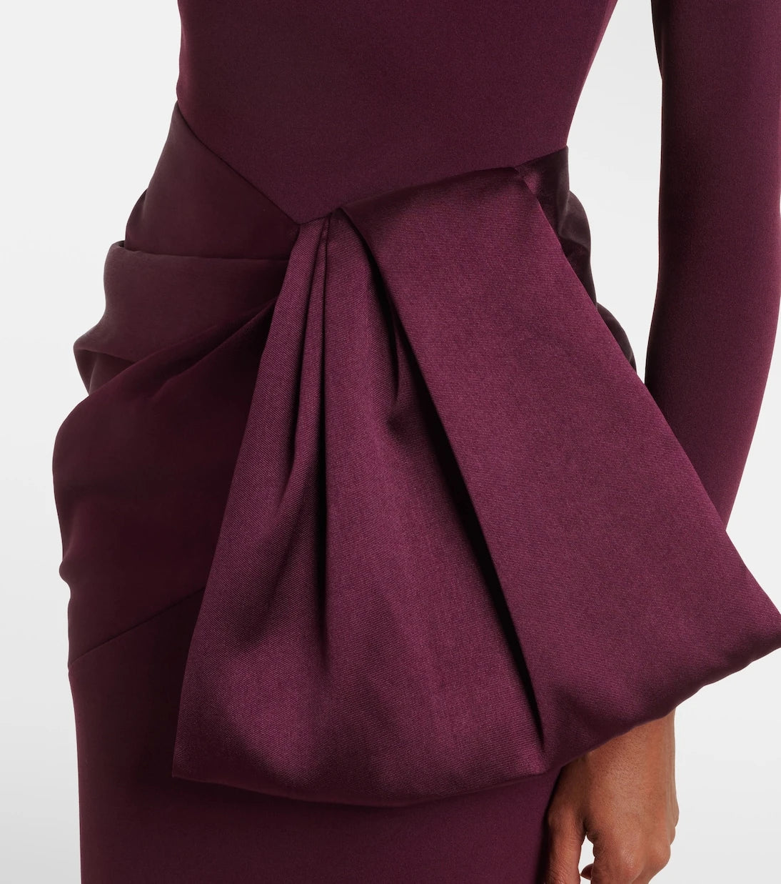 Solace London - Kori satin-trimmed gown